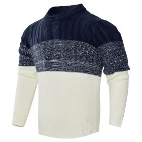 Men's Knitted Sweater Fashion Long-sleeved Pullover Tops Fall And Winter Clothing (Option: 3 Style-XL)